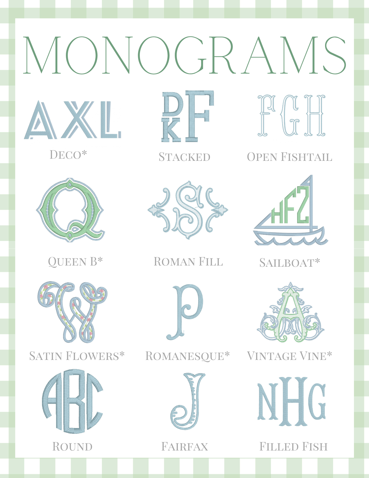 Fonts & Monograms