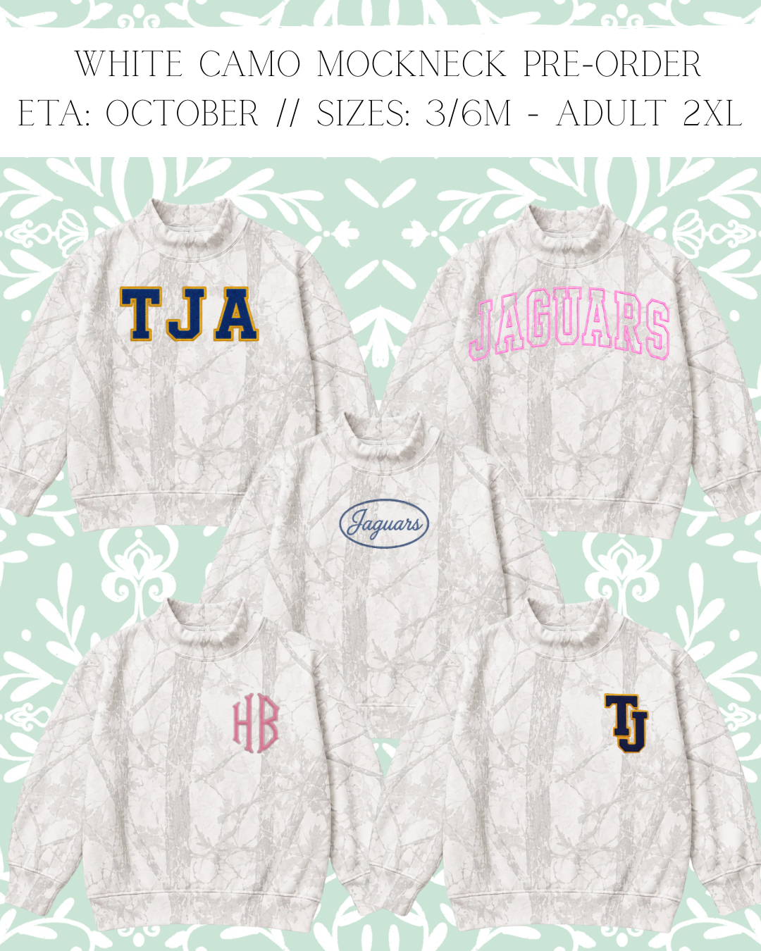 Adult Camo Mockneck Preorder (ETA: October) Closes 8/14