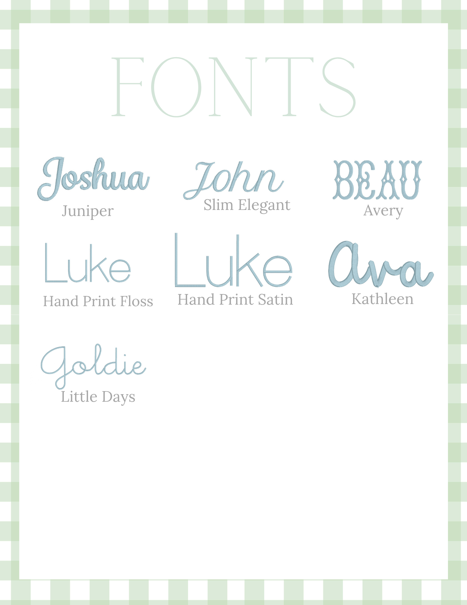 Fonts & Monograms