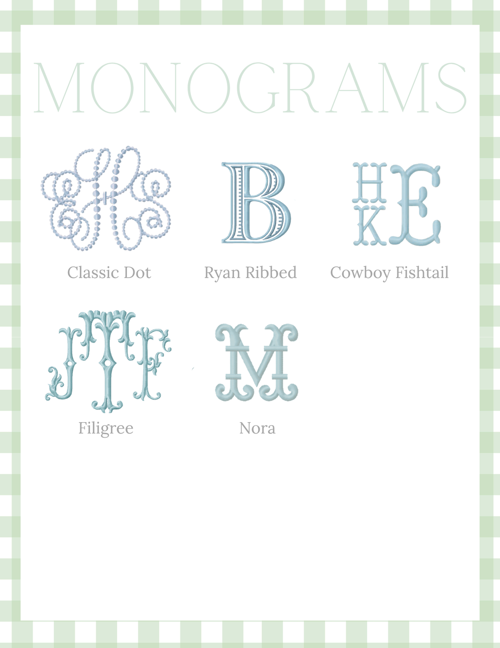 Fonts & Monograms