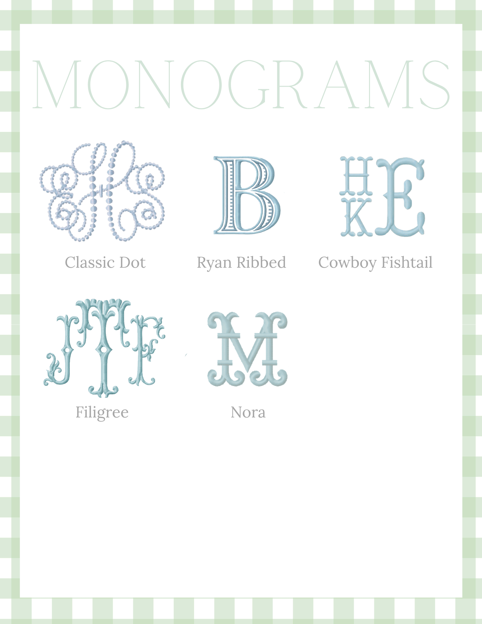 Fonts & Monograms