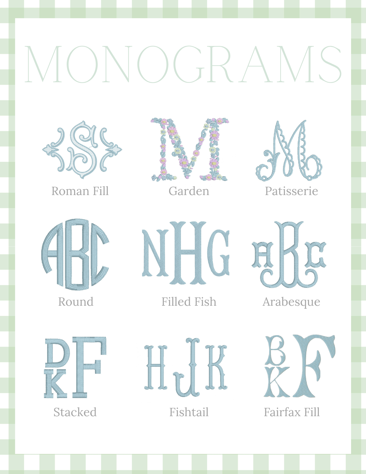 Fonts & Monograms