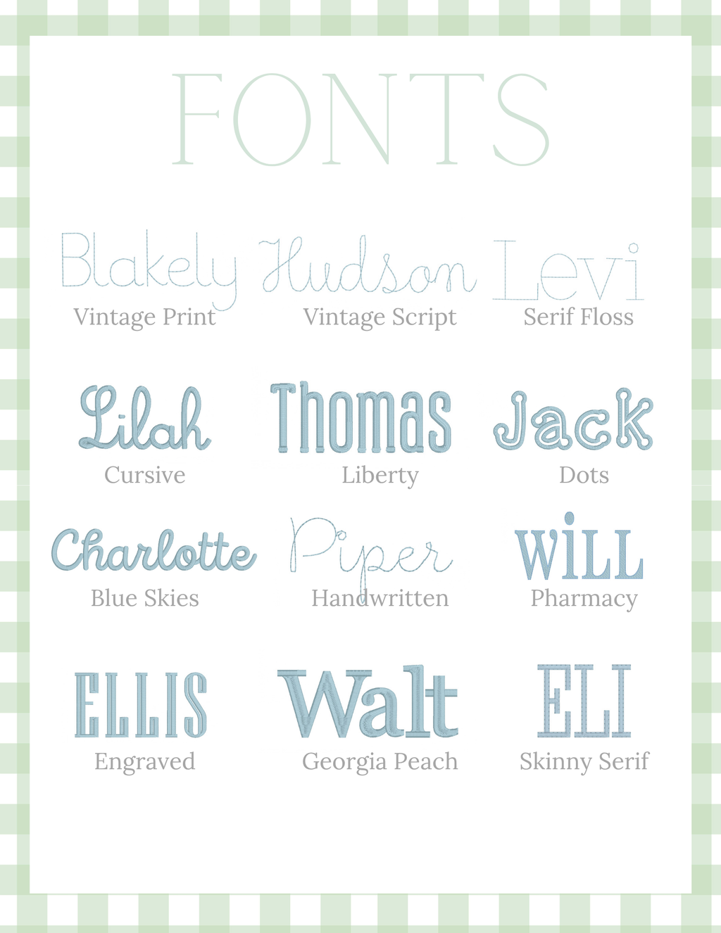 Fonts & Monograms