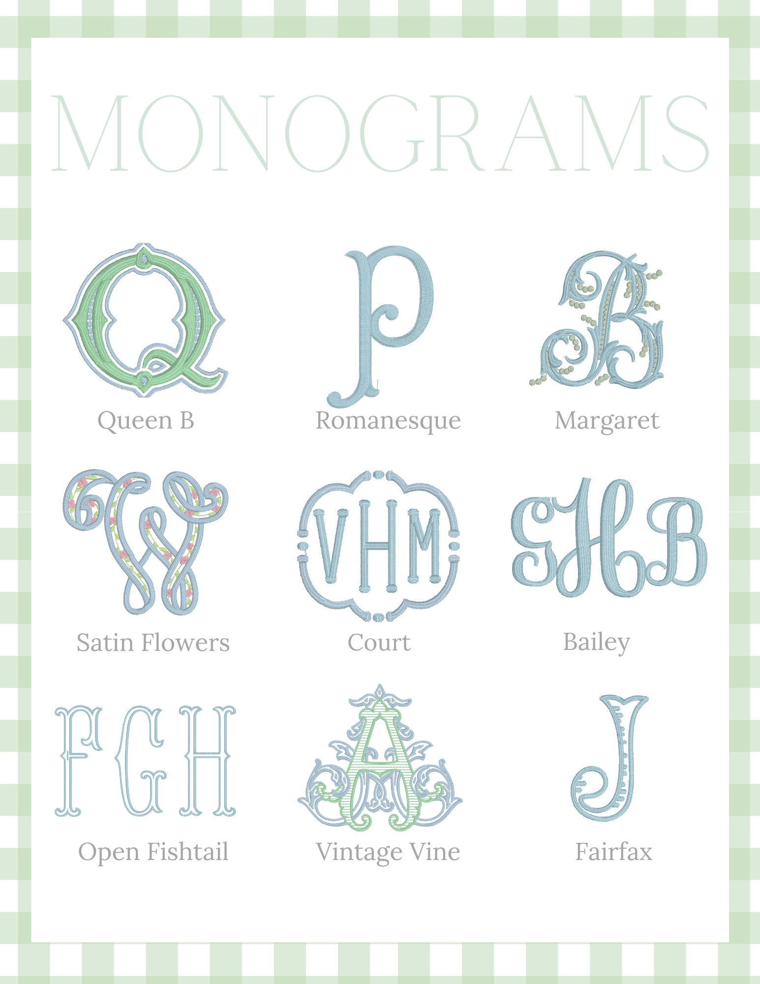 Fonts & Monograms